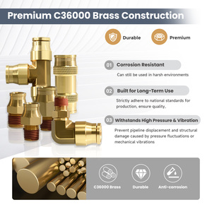 Chất Lượng Cao Brass Dot Phanh Không Khí Đẩy Trong Phụ Kiện Nhanh Chóng Kết Nối Nam Adapter Tee <span class=keywords><strong>Union</strong></span> 90 Độ Khuỷu Tay Xe Tải Trailer - Product Image 2
