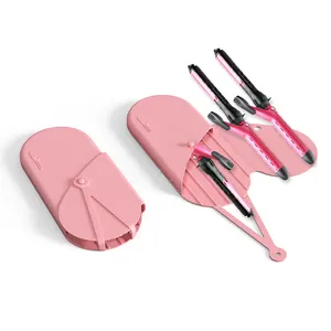 New Design Silicone Hair Tools Travel Bag & Heat Resistant Flat Iron Storage Pouch for Curling Wand & Hair Accessories Storage