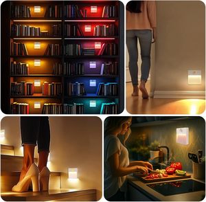 Produits Tendances 2026 : Veilleuses LED sans fil intelligentes à détecteur de mouvement pour lit, 5 couleurs, à piles, intensité réglable, pour escaliers et marches - Product Image 6