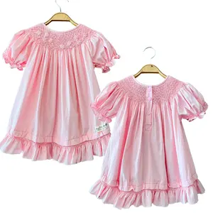 Trending 2024 HL Viet Thien Nam Wholesale Smock Baby Clothing Girl Smocking Dress Princess Customized Design OEM ODM