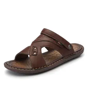 Sandalias de cuero de los hombres clásicos zapatos zapatillas suave cómodo calzado sandalias de los hombres