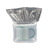 Sac d'emballage gonflable personnalisé antichoc et étanche en PE/PA avec colonnes à bulles d'air pour bouteilles de vin et verres