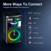 Enceinte de fête sur chariot CSN-K610 avec écran tactile rabattable, éclairage LED RGB, basses puissantes, enceinte de scène karaoké