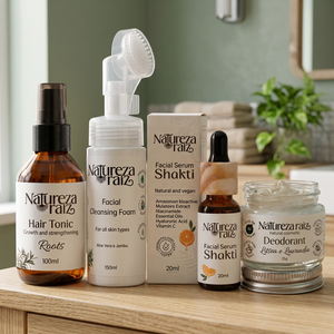 Kit de Cuidado Reparador y Luminosidad – Crema Capilar, Espuma Facial, Suero Facial y Desodorante - Product Image 2