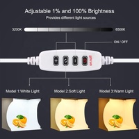 Yiscaxia 6 renkler arka planında 20cm halka LED kaynak paneli katlanır taşınabilir fotoğraf aydınlatma Mini stüdyo çekim çadır kutusu ışık kutusu