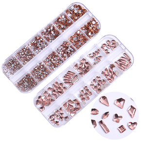 Adornos de Plástico para Uñas, Diamantes Redondos de Fondo Plano, Cristales Irregulares de Colores, Mezcla de Diamantes de Imitación para Uñas, Accesorios para Decoración de Uñas - Product Image 5