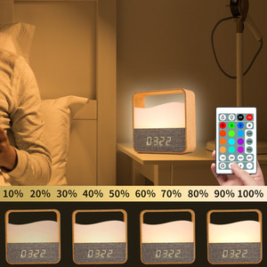 Amazon Hot Người Bán Ánh Sáng Ban Đêm Thông Minh Kỹ Thuật Số Mặt Trời Mọc Thức Dậy Ánh Sáng Đồng Hồ Báo Thức - Product Image 4