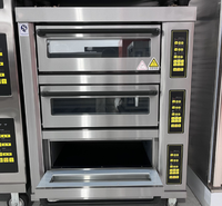 Four électrique commercial grande capacité, trois niveaux, trois plaques, automatique, haute vitesse, 20 pièces/min, pour pizza, pain, tarte aux œufs, gâteau de pommes de terre