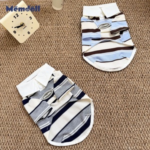 Memdoll Original Pet Polo printemps/été rayé respirant vêtements pour animaux de compagnie accessoires <span class=keywords><strong>Schnauzer</strong></span> maltais <span class=keywords><strong>teckel</strong></span> à la mode - Product Image 2
