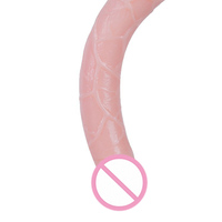 Dildo Realista de Doble Cabeza para Parejas y Gays, Juguete Sexual de Silicona de Cristal de Doble Uso, Masturbador Femenino Portátil
