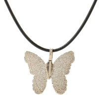 Bijoux fantaisie classique naturel véritable feuille boucles d'oreilles couleurs assorties filigrane recyclé pendentif collier