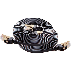 สายอีเธอร์เน็ต Cat7 10Gbps 500MHz สายเคเบิลเครือข่ายแบบแบน RJ45 ชุบทอง ทองแดงเปลือย สายแพทช์แลน สำหรับบ้านอัจฉริยะและสำนักงาน - Product Image 4
