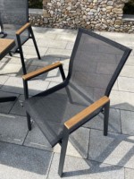 7 pièces en aluminium extérieur meubles de jardin Table à manger ensemble Patio sièges extérieur salle à manger ensemble Patio terrasses arrière-cour groupe de sièges