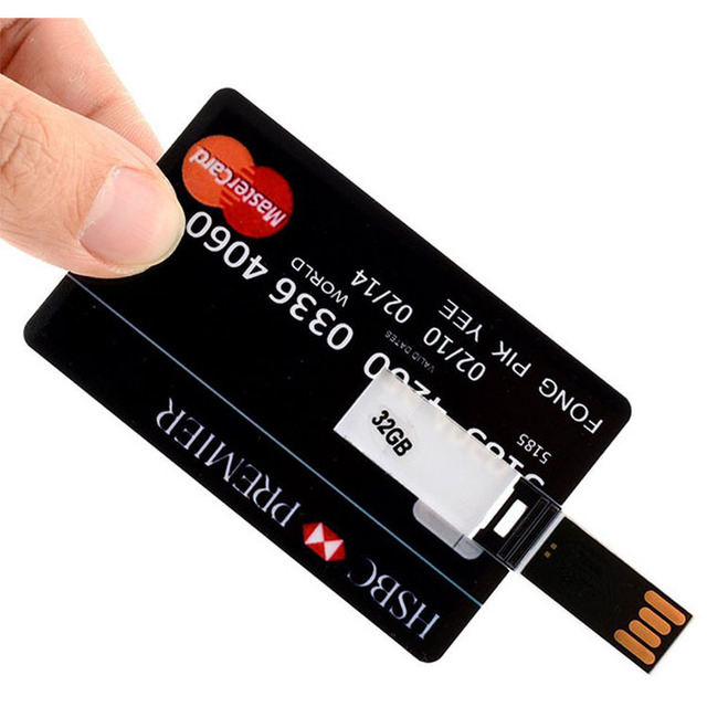 Custom Logo Cheap USB Card 128mb to 128GB USB Stick Pen Drive Pendrive Credit Card 2.0 Promotional Business Card USB Flash Drive