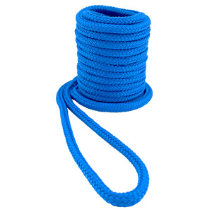 Cuerda de nylon trenzada azul de 3/8 pulgadas x 15 pies para uso en anclaje, remolque y amarre de embarcaciones - Product Image 3