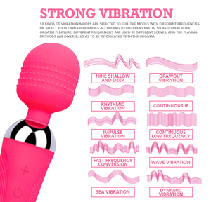 Vibrateur baguette AV, masseur pour femmes, jouet sexuel féminin, stimulateur vibrant à 10 fréquences <span class=keywords><strong>de</strong></span> vibration - Product Image 1