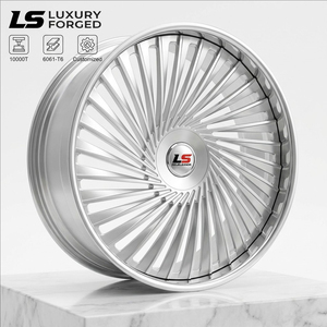 Schwimmende Nabenkappen für geschmiedete Felgen 22 24 26 28 Zoll mit großem Tiefbett, Spiegelchrom, VIP Luxus-Alufelgen für Rolls-Royce - Product Image 1