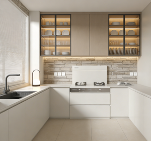 Fabrication sur mesure de cuisine modulaire de haute qualité, îlot central, table en bois massif, armoire de cuisine moderne, Kuchen Schrank - Product Image 5