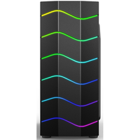 Boîtier d'ordinateur de jeu Hongyi Table Vertical SPCC HD Audio ARGB Light Panel Micro ATX /ATX avec ventilateur RGB