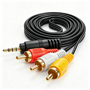 Cable <span class=keywords><strong>Adaptador</strong></span> de Audio y Video Estéreo de 3.5mm a 3 RCA Macho de 1m, 1.5m, 2m, 3m, 3.5mm para <span class=keywords><strong>Xiaomi</strong></span>, Letv, Tmall, Android <span class=keywords><strong>TV</strong></span> Box, DVD - Product Image 2