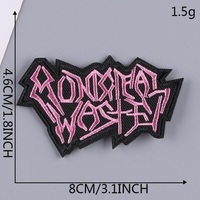 Prêt à expédier patch de broderie personnalisé à repasser sur patchs pour vêtements