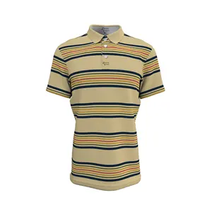 Nuevas camisas a rayas, venta al por mayor, camisas de golf sublimadas, polos personalizados para hombres