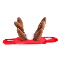 Chapeau de Noël élastique pour animaux de compagnie avec col en écharpe pour chats, chiens, chiots, chatons et petits animaux