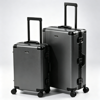 Valise en alliage d'aluminium durable avec serrure TSA, valise rigide imperméable pour les voyages d'affaires en avion