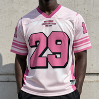 Maillot de football Yingling Boxy Fit 160g en polyester mesh, imprimé par sublimation et sérigraphie, t-shirt oversize à manches courtes et col en V