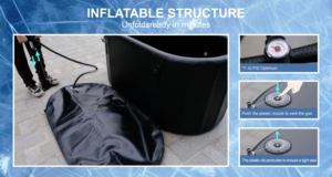 Bañera de Hidromasaje Inflable de Lujo para Exteriores con Sistema de Enfriamiento Integrado y Kit de Recuperación Aislado - Product Image 5