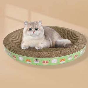 Kucing Scratcher santai kardus kursi goresan kucing tidur kardus untuk kucing dalam ruangan - Product Image 3