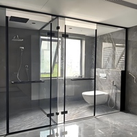 Verre trempé de qualité supérieure pour enceinte de douche-Options transparentes/givrées pour l'intimité et l'esthétique de la salle de bain