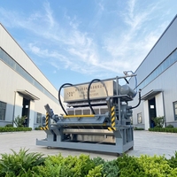 Automatische machine voor het recyclen van oud papier tot eierdozen en kartonnen pulp |   Hoge capaciteit 4500-5500 P/u 1 jaar garantie