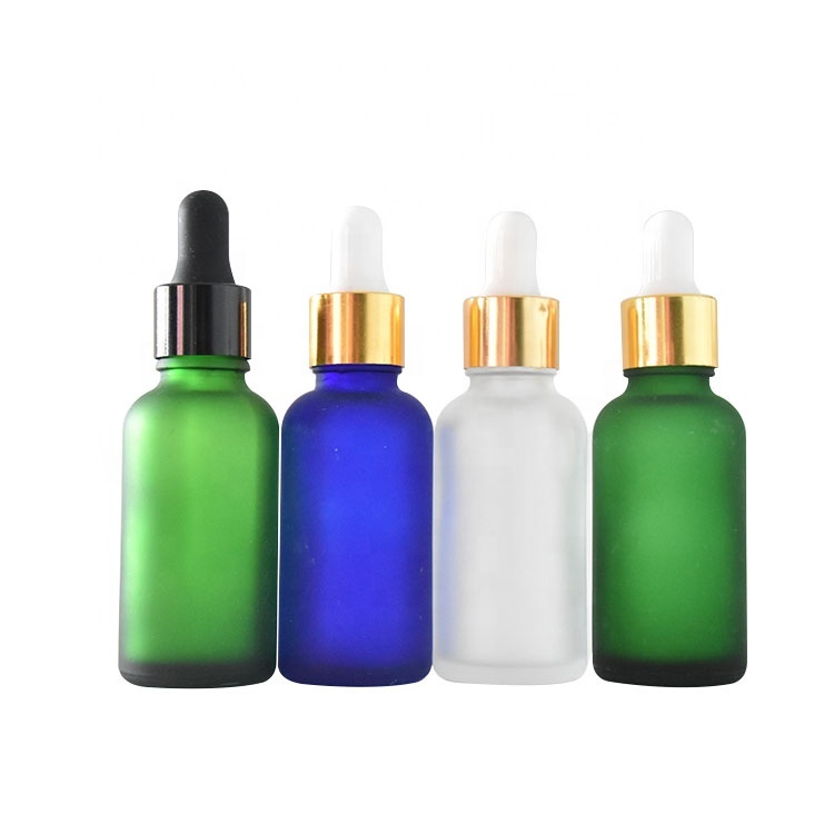 30ml de luxe vert bleu givré flacon compte-gouttes d&amp;#39huile essentielle
