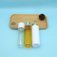 Flacon cosmétique de luxe en PET transparent avec bouchon en diamants de cristal pour lotion, essence, sérum, emballage de beauté
