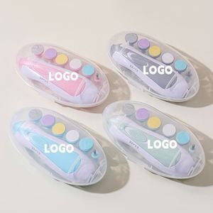 Lime à ongles électrique pour bébé : Kit de coupe-ongles électrique pour bébé, soin des ongles des doigts et des orteils, manucure, ensemble 6-en-1 avec lumière LED - Product Image 1