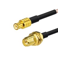 Câble Pigtail Wavelink RP-SMA Femelle vers MCX Mâle Droit, Câble Adaptateur Jack Bulkhead RG316