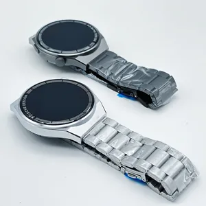 Jam tangan pintar GT3 MAX, arloji cerdas bulat baru 1.45 inci layar warna definisi tinggi desain mode NFC