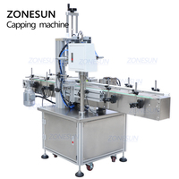 ZONESUN Machine de capsulage pneumatique automatique pour petites bouteilles en verre, boissons, shampoings et sprays, pour bouteilles rondes