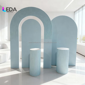 Fondo de PVC Acrílico Azul para Bodas LEDA, Decoración para Arreglos de Boda, Fondo de Pared con Arco para Fiestas - Product Image 1