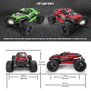 SJY-1431 Remo Hobby RTR 1/14 2.4G 4WD 45km/h Voiture RC à moteur brossé, Monster Truck tout-terrain, Châssis métallique, Chargeur inclus, Portée 80m - Product Image 6