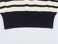 MYST&ZA Damenmode 2026 Herbst Neuerscheinung: Stilvoller, Eleganter, Schlichter, Vielseitiger Reißverschluss-Streifenstrickpullover 536032