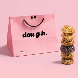 Bán Buôn Biểu Tượng Tùy Chỉnh Bánh Bao Bì Cấp Thực Phẩm Màu Hồng Giấy Cookie Hộp Bánh Bao Bì Cookie Hộp Với Túi - Product Image 3