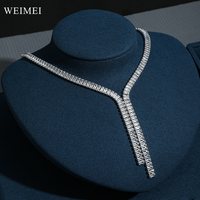 WEIMEI bleu microfibre magasin de bijoux comptoir affichage accessoires collier boucle d'oreille anneau bijoux présentoir en gros plateau de bijoux
