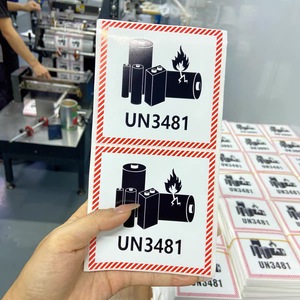 Etiquetas de Advertencia de Baterías de Litio <span class=keywords><strong>UN3481</strong></span>, Adhesivo de Vinilo - Product Image 3