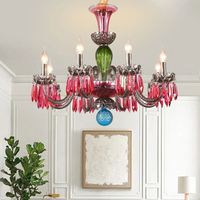Lustre suspendu de style français, luxe européen, cristal, pour salon, restaurant, chambre de fille, salon de beauté