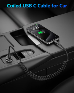 Câble de charge rapide SUNGUY USB C 60W 1,5 m, câble de données rétractable en aluminium pour téléphone, ordinateur portable, batterie externe, voiture - Product Image 2