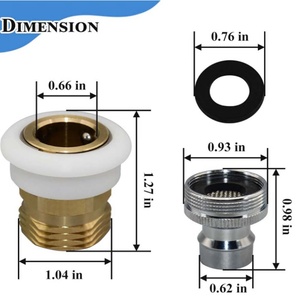 Adaptateur de robinet pour lave-vaisselle portable, adaptateur de robinet 15/16-27M ou 55/64-27F pour machine à laver - Product Image 3