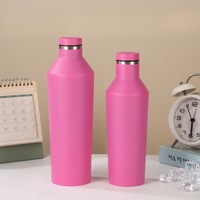 Gobelet à vin en acier inoxydable de 17 oz, isolé sous vide, maintien de la température de 6 à 12 heures, affichage de la température, couvercle anti-fuite, sans pied