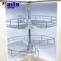 Panier de rangement de cuisine pivotant à 270 degrés, panier en fil métallique pour coin magique, Lazy Susan